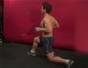 Exercise with the backward neutral cable lunge and row