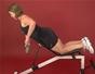 Exercise with incline rear shoulder dumbbell row bench