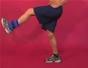 Exercise standing leg raise & extension w/ankle weight