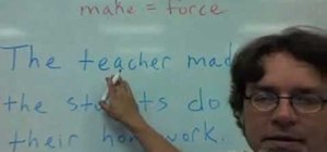 Use "make" as a causative verb in American English