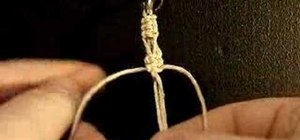 Tie a slide loop clasp for hemp jewelry