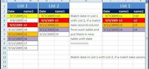 Match two lists in Microsoft Excel