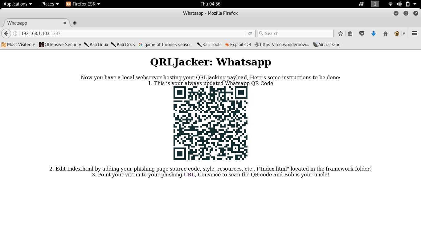 Hacking into Whatsapp Series, Part 2: Phishing.