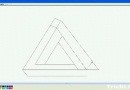 Draw an impossible triangle in MS Paint