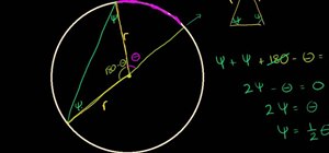 Prove an inscribed angle is half of a central angle