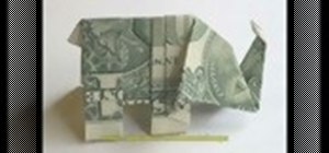Origami a dollar bill elephant