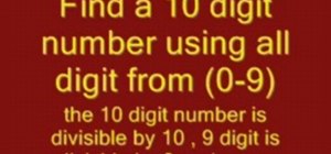 Solve a ten digit number math problem