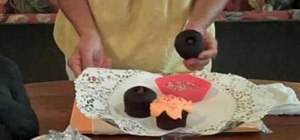 Make chocolate volcano cupcakes with Hershey's kisses