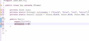 Create a basic JList when programming in Java
