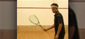 Do a Squash backhand drive from the front court