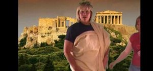 Tie a toga out of a sheet for men and women