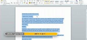 Adjust font settings within Microsoft Office Word 2010