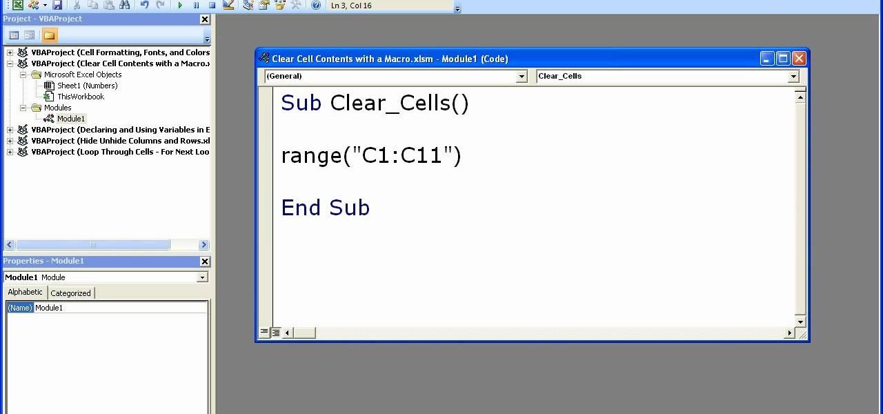 how to write a macro in excel 2003
