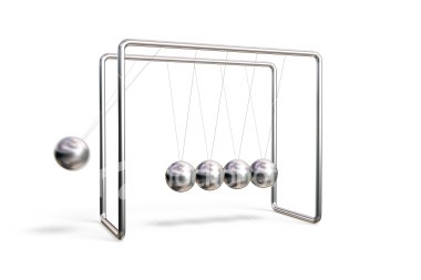 Newton's Cradle (Silver Balls)