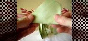 Fold an origami flower with a stem