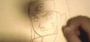 Draw the manga version of Neji from Naruto