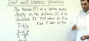 Solve direct & inverse variation word problems