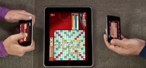 Scrabble on the iPad - Flick Tiles From an iPod Touch