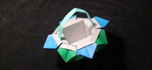 Make an origami basket from two square sheets of paper
