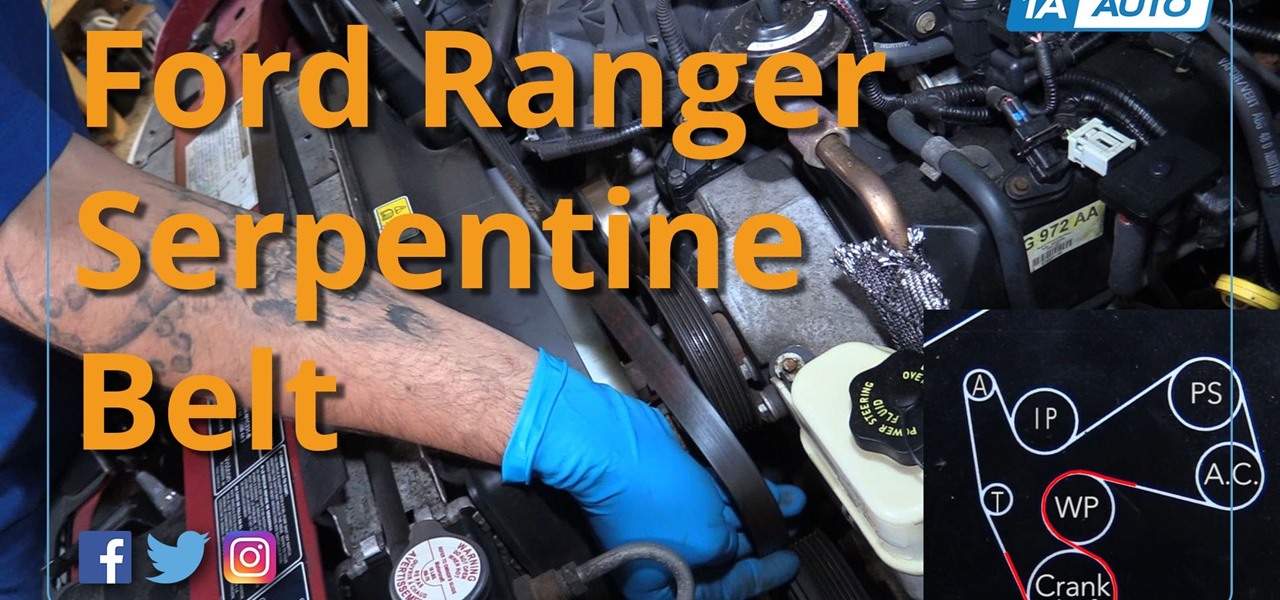 How to Remove a Serpentine Belt on a 2001 Ford Ranger 4.0L V6 « Auto ...