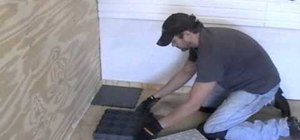 Install snap-together tile in a garage