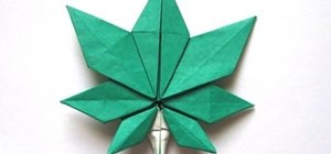 Origami a maple leaf