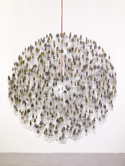 1200 Old Light Bulbs Make One Dazzling Chandelier