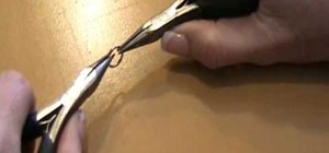 Open and close a jump ring with chain-nosed pliers