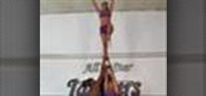 Do an extension stunt in cheerleading