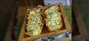 Make garlic bread with parsley and cheese