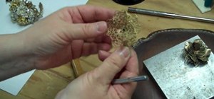 Rivet and manipulate brass stampings to make jewelry
