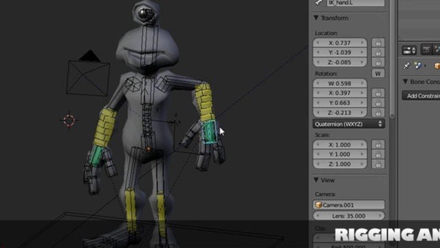 Create a full body rig for a 3D character in Blender