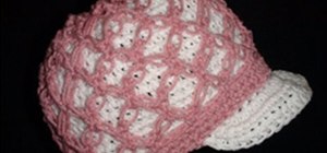 Crochet a knot stitch cover for a ball cap