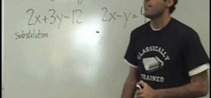 Solve a system of equations with two unknowns in algebra
