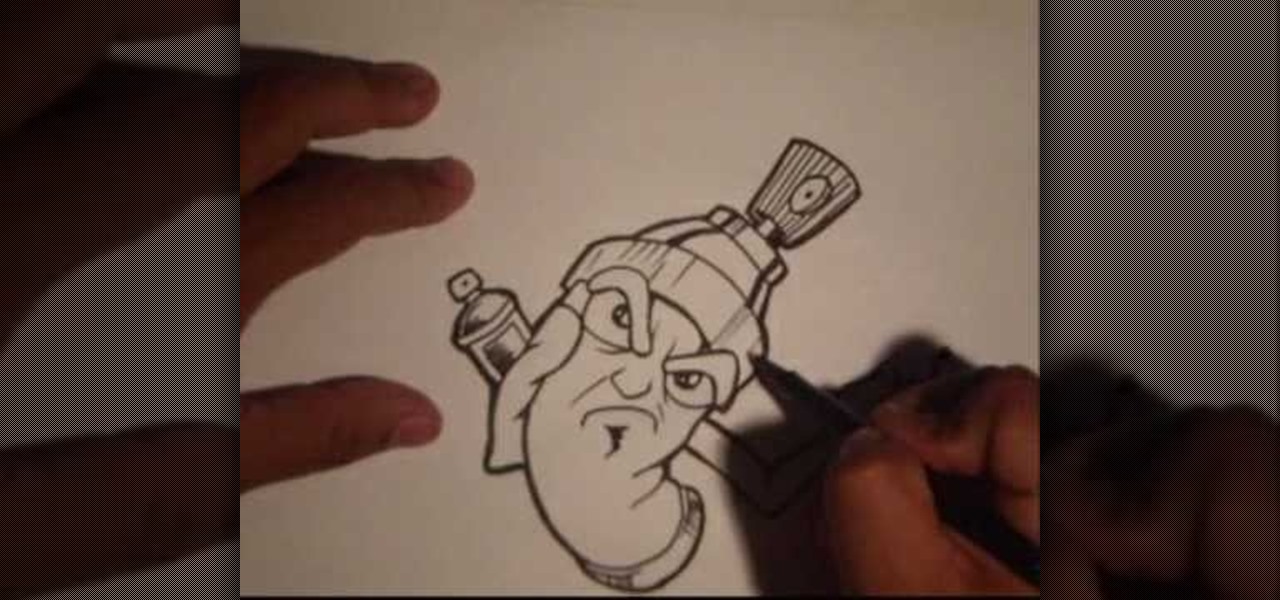 How to Draw a gangsta graffiti can character with Wizard « Graffiti