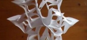 Cut and fold a 3D paper snowflake