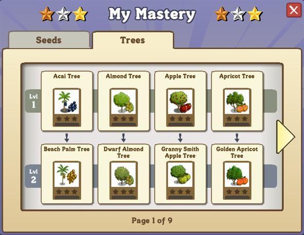 FarmVille Orchards and Tree Mastery