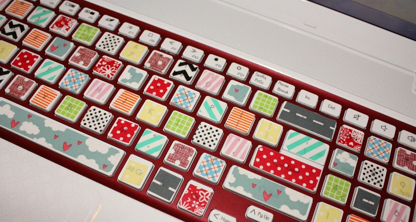How to Organize Cords, Customize Your Keyboard, & Make Your Desk Nonslip with DIY Fabric Tape