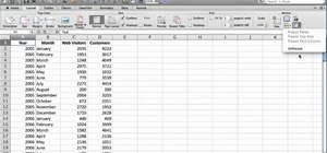 Split or freeze a row or column in Microsoft Excel 2011