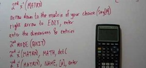 Find determinants with a TI-83 calculator
