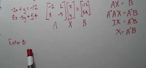 Do matrix algebra with a TI-89 calculator
