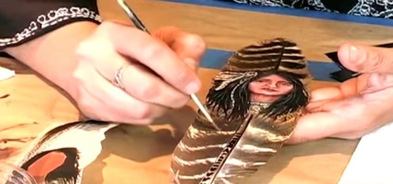 Do Acrylic Painting on Feathers