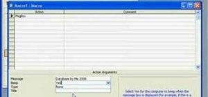 Create a message box in MS Access with a macro