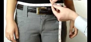 Measure the trouser waist for women suits