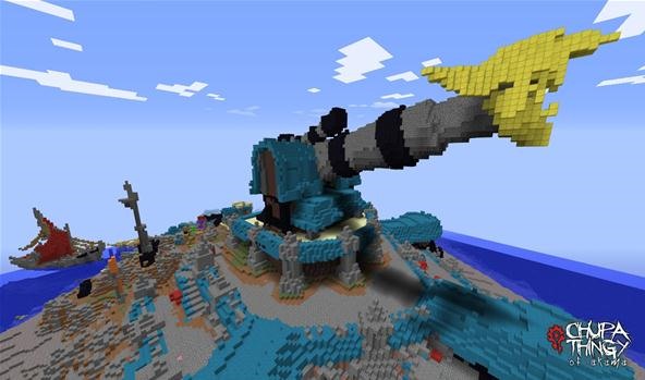 Kalimdor from World of Warcraft Recreated in Minecraft (to Scale)