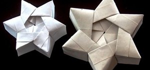 Origami a Christmas star box or hexagonal star box
