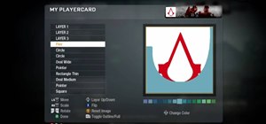 Draw the Assassin's Creed logo in the Black Ops Emblem Editor