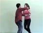 Do the pass behind the lock salsa move to get into hammerlock position