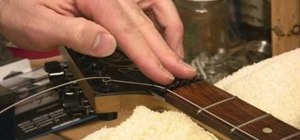 Re-string a Floyd Rose guitar