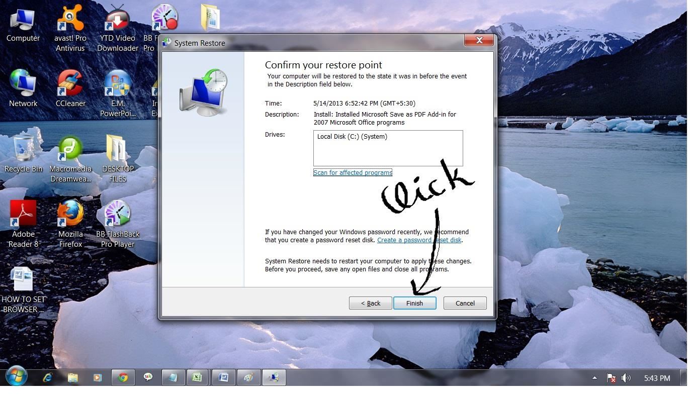 How to Restore Your System in Windows 7